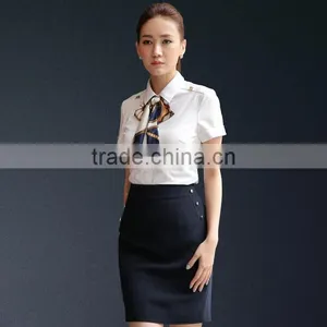 Custom Women Skirt Suit Ladies Office Wear Ladies Formal Skirt and Blouse thumbnail-3