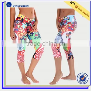 Cheap Womens Printed Leggings Best Yoga Pants for Women thumbnail-1