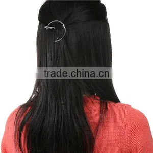 Zinc Based Alloy Hair Clips Findings Moon Silver Tone 62mm x 54mm thumbnail-3