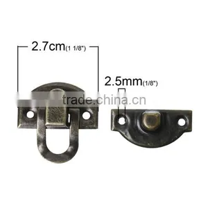 Antique Bronze Jewelry Wooden Case Boxes Making Lock Latch thumbnail-3