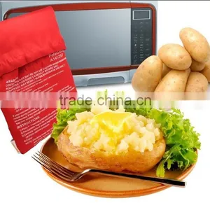 2 Pcs/Lot Oven Microwave Baked Red Potato Bag For Quick Fast( Cook 8 Potatoes at Once ) In Just 4 Minutes Washed Potato Bags thumbnail-1