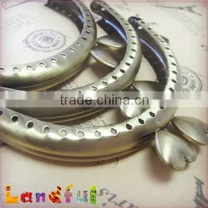 Vintage Brass Heart Closure Handmade Sewing Coin Purse Frame thumbnail-4