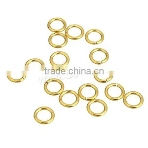 New Machine Cut Stainless Steel Jump Ring Gold Color 6x1mm Jump Rings thumbnail-1