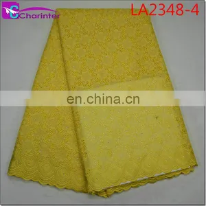 High Quality Sale Well African Swiss Big Voile Lace Fabircs LA2348 thumbnail-5