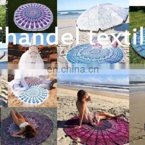 Yoga Mat Art Wholesale Lot Round Mandala Wall Hanging Beach Towel Indian Mandala Roundie Hippie Boho 72' Round Table Cover Throw thumbnail-1