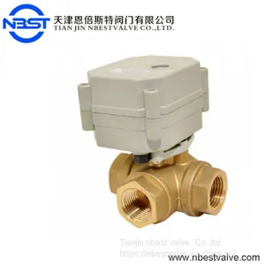 DN25 Low Pressure Horizontal Brass Motorized Ball Valve thumbnail-2