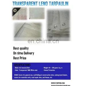 Transparent Leno PE Tarpaulin 3x3 70~280GSM, Made in Viet Nam. thumbnail-1