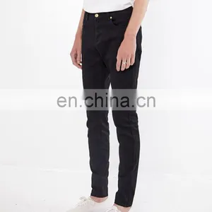 DiZNEW Custom High Waisted Men Black Straight Leg Stretch Bull Jeans thumbnail-4