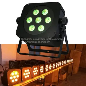 Google RGBWA+UV 6in1 Slim Uplighting Flat Led Par American dj Light thumbnail-2