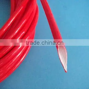 Red Non-Alkali Fiberglass Sleeving Coated Silicone thumbnail-1