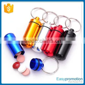 Hot Promotion Aluminum Pill Bottle Keychain Wholesale thumbnail-1