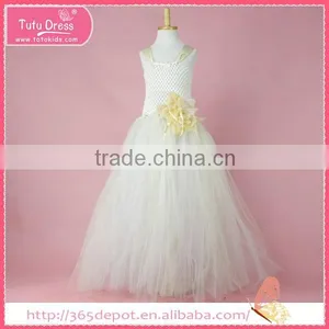 Princess Dress Embroidered Patches for Dresses Fluffy Voile Girl's Dress Children Frocks Designs thumbnail-1