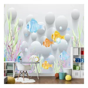 Printed Wall Mural Eco-friendly Interior Decorative Soundproof 3D Wall Mural Drop Ship thumbnail-1