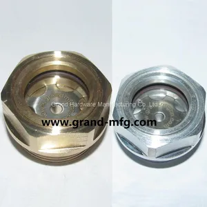 Air Compressor Circular Brass Oil Sight Glass BSP Bulls Eye Oil Levels thumbnail-5