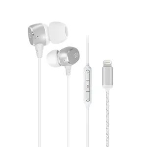 Brand New Metal 8pin Headphone With Remote Mic for Apple Iphone 7/8 Wired Earphones With Lightning Connector thumbnail-1