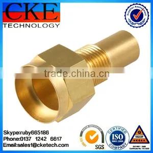 Precision Brass CNC Turning Hex Threaded Nipple Nuts thumbnail-1