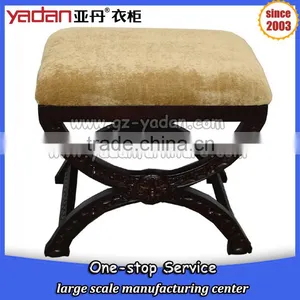 Antique Wooden Dresser Stool Bedroom Stool for Home/hotel Use thumbnail-2