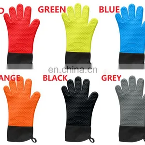 Household Barbecue Multifunctional Kitchen Microwave Oven Silicone Rubber Baking BBQ Mitt Oven Gloves thumbnail-4
