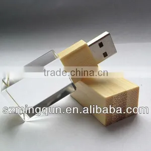 Special Wooden Crystal USB Pendrive With Differnet Shapes Crystal 3D thumbnail-1