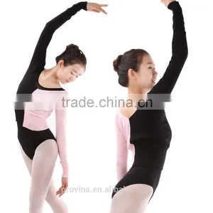 Dance Sweater, Ballet Training Wear, Long Sleeve Ballet Dance Sweater, Two Tone Dance Sweater thumbnail-1