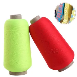 1000 Stock Colors High Stretch Nylon Yarn Hank Dyed Nylon 6 Yarn Low Breakage 40d-200d Nylon Dty Yarn for Elastic and Socks thumbnail-5