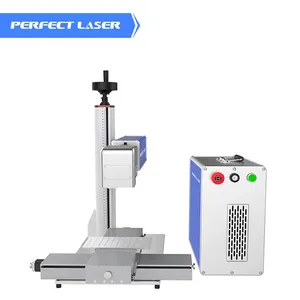 Perfect Laser 20-50W Plastic Metal Fiber Laser Engraver Marking Machine With Electric Shift Working Table thumbnail-2