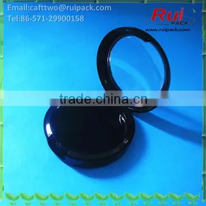 Black Round Single Layer Shading Powder Case With Clear Cap, One Layer Pressed Powder Case/container thumbnail-1