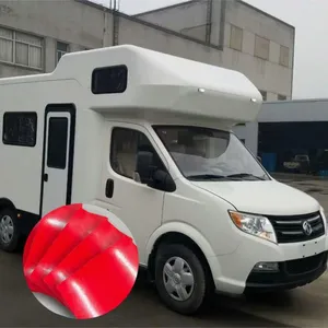 FRP Panel Wholesale Anti-Corrosion Roll Pattern Sheet High Quality Molded Van Cargo Post Truck RV Bended No Gelcoat FRP Panel thumbnail-1
