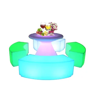 Moon Shape Bar Chair /Rechargeable Rgb Colors Glow Night Club Furniture Chair Illuminated Led Fancy Bar Furniture Sets thumbnail-2