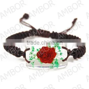 New Design Promotional Gifts Clear Resin Lucite Flower Bangle thumbnail-3