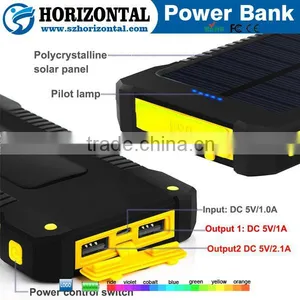 New Design Power Bank 8000mah ,professional Waterproof Power Bank , Power Bank With Hook ,flashlight Compass and Solar Charger thumbnail-6