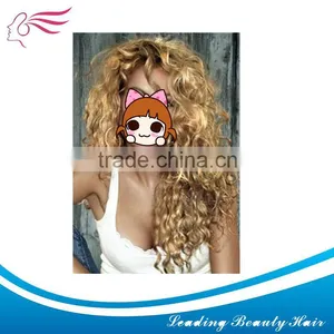 100% European Human Hair Lace Wig Curly Hair Top thumbnail-1