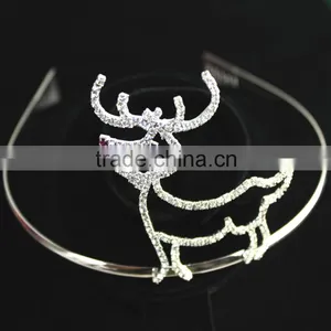 2015 Newest Cute Animal Crystal Pageant Crown Beautiful Hair Accessory Bridal Tiara thumbnail-2