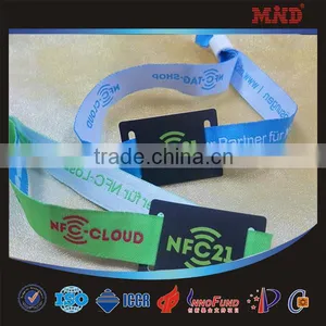 MDW205 Free Samples Cheap Custom Festival RFID Woven Fabric Wristband on Sale thumbnail-3
