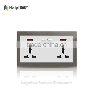 Wall Socket 250V 2 Gang 13A British USB Wall Socket With 2.1A USB Outlet thumbnail-2