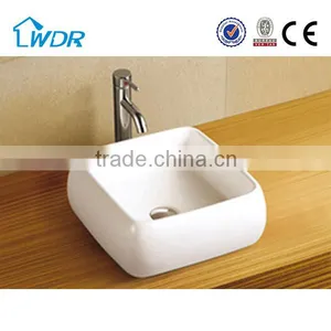 Bathroom Ceramic Square With Rounded Corners Basin thumbnail-1