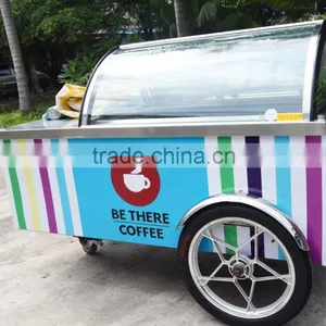 Mobile Food Trailer Cake Showcase Ice Cream Cart for Sale thumbnail-1