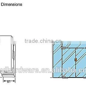 Stainless Steel Glass Door Patch Fitting/glass Door Clamp in China(V-80) thumbnail-2