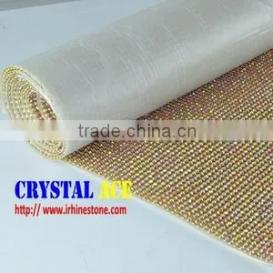 120X45cm ALUMINUM MESH RHINESTONE WITH GLUE BACK HOT FIX thumbnail-1