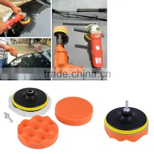 5 Inch Buffing Pad Auto Car Polishing Sponge Wheel Kit With M10 Drill Adapter Buffer# thumbnail-1