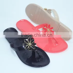 PVC Jelly Good Quality T Strap Slipper 2015 thumbnail-2
