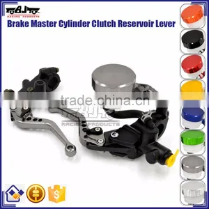 BJ-LS-006 Universal CNC Motorcycle Brake Clutch Lever With Master Cylinder Reservoir thumbnail-1