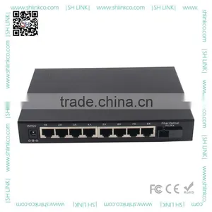 OEM Manufacture Optical Switch Fiber Optic to 8 RJ45 Ports 100M Fiber Media Converter thumbnail-1