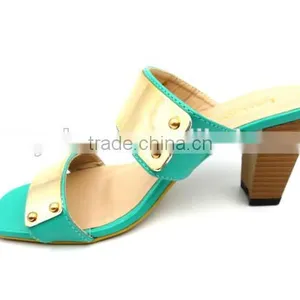 New Fashion Hot Sell Green With Gold Office Slipper thumbnail-3