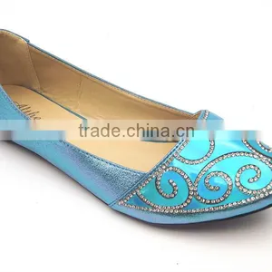 New Fashion Shining Flower With Diamond Lady Flat Shoe Dress Shoes in Stock thumbnail-5