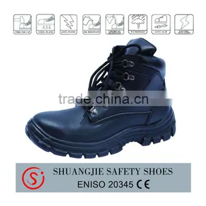 CE EN ISO 20345 Smooth Leather PU Injection Safety Shoes thumbnail-1