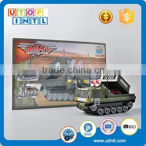 Hot Selling New Toys For Kids Educational Baby Baby DIY Building Block Army Jeep Classic Game thumbnail-4