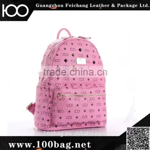 Factory Direct Sale Custom Women Washed PU Leather School Bag Vintage Washed Backpack thumbnail-2