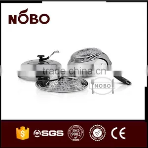 Stainless Steel Frying Pan Steamer With Lid thumbnail-4