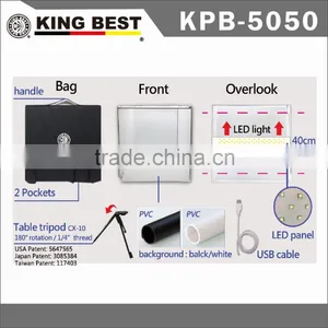 KINGBEST 50x50cm Adjustable Light Distance Light Weight Portable Lighting Photo LED Studio Shooting Tent Photo Studio Light Kit thumbnail-3